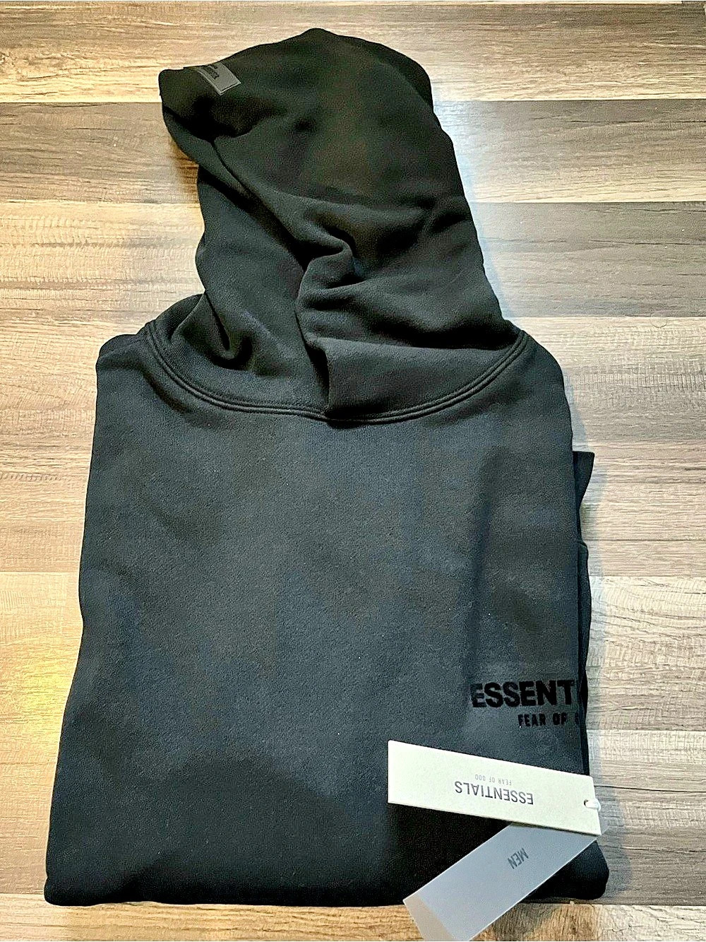 Fear of God Essentials Black Mock Neck Hoodie